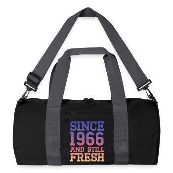 1966 60th Birthday - Recycled Duffel Bag - black/graphite grey - Front