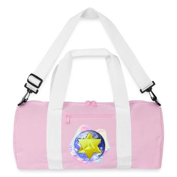Surreal Merkaba Earth - Recycled Duffel Bag - pink/white - Front