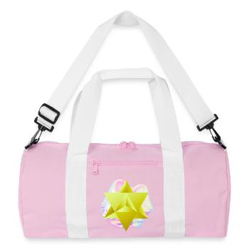 Surreal Merkaba Star - Recycled Duffel Bag - pink/white - Front