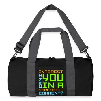 Can I Interest You In A Sarcastic Comment Lustig - Recycled Duffel Bag - black/graphite grey - Front