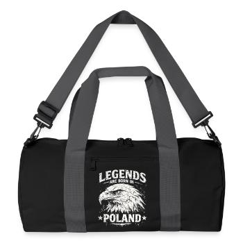 Poland Legend: White Eagle – Pride & Tradition - Recycled Duffel Bag - black/graphite grey - Front