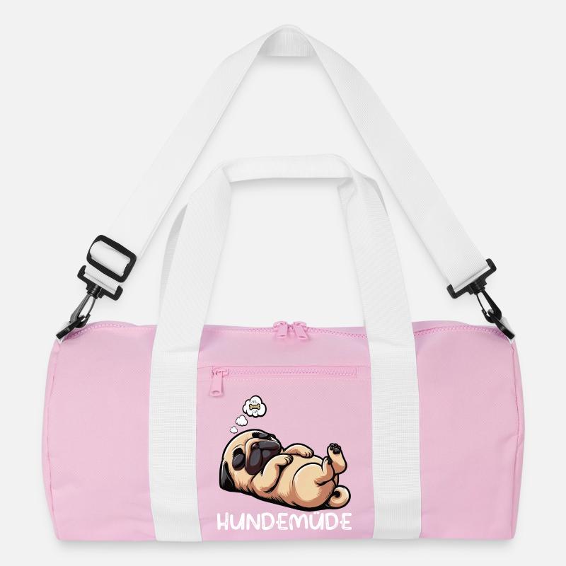 Hundemüde Mops Möpse Mopsbesitzer Mopsliebhaber  Recycelte Duffel Bag
