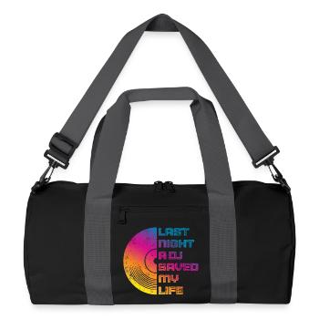 Hier soir, un dj m’a sauvé la vie - Sac de sport recyclé - noir/gris graphite - Devant