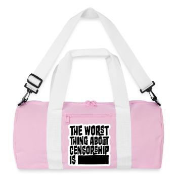 Le pire dans la censure, c’est l’ironie amusante - Sac de sport recyclé - rose/blanc - Devant