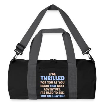 Adieu Travail d’adieu - Sac de sport recyclé - noir/gris graphite - Devant