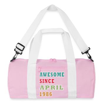 Colourful anniversary since April 1986 - Recycled Duffel Bag - pink/white - Front
