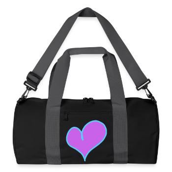 Cœur Valentin Chère petite amie - Sac de sport recyclé - noir/gris graphite - Devant