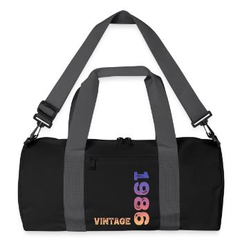 Millésime 1986 - Sac de sport recyclé - noir/gris graphite - Devant