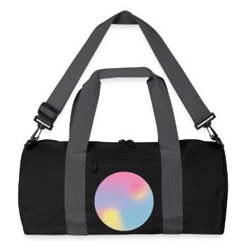 Aura-Check-Pastellgradientensphäre - Recycelte Duffel Bag - Schwarz/Graphitgrau - Vorne
