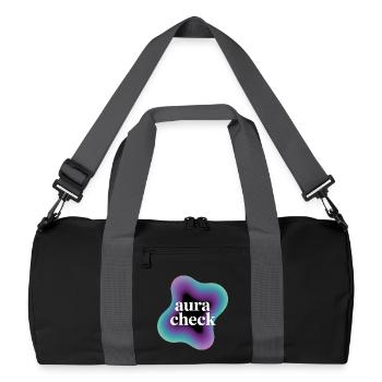 Modern Minimalist Aura – Ethereal Energy Design - Recycled Duffel Bag - black/graphite grey - Front