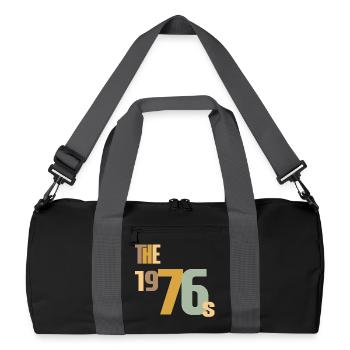 Vintage Year 1976 Anniversary 50 Years Gift Idea - Recycled Duffel Bag - black/graphite grey - Front