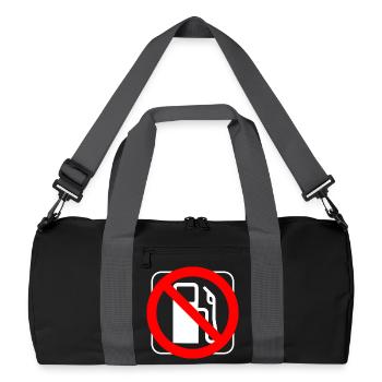 Stopp Benzin-Dieselpreise Verbotsgrafik - Recycelte Duffel Bag - Schwarz/Graphitgrau - Vorne
