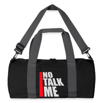 Pas de discours introverti antisocial drôle - Sac de sport recyclé - noir/gris graphite - Devant
