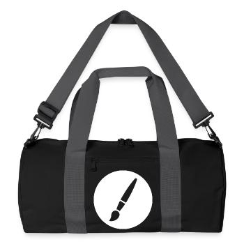 Pinceau, peinture, symbole artistique - Sac de sport recyclé - noir/gris graphite - Devant