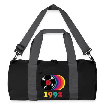 Vintage 1992 - Recycelte Duffel Bag - Schwarz/Graphitgrau - Vorne