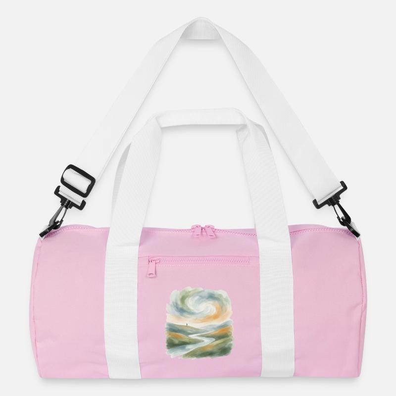 Wasserfarbene Abendlandschaft Recycelte Duffel Bag