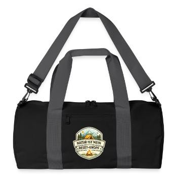 Natur ist mein Reset-Knopf - Recycelte Duffel Bag - Schwarz/Graphitgrau - Vorne