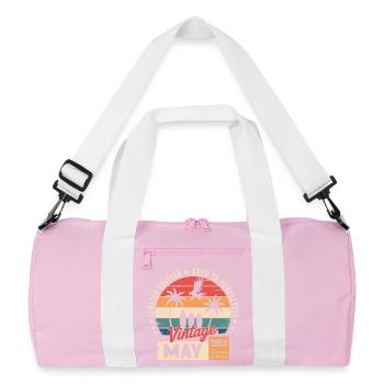 Special anniversary with this design May 1983 - Recycled Duffel Bag - pink/white - Front