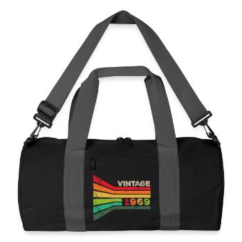 Millésime 1969 - Sac de sport recyclé - noir/gris graphite - Devant