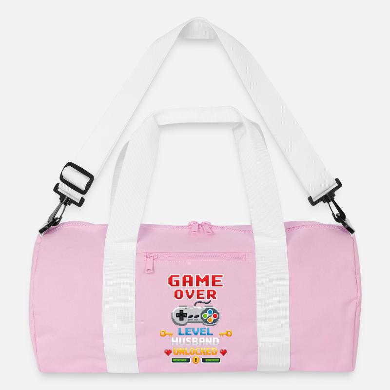 Game Over - Level Husband Unlocked | 8-Bit  Recycelte Duffel Bag