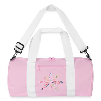 Bunter Ring aus Wildwasserkajaks im Neonstil - Recycelte Duffel Bag - Rosa/Weiß - Vorne