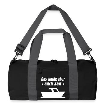 Motorboot - Recycelte Duffel Bag - Schwarz/Graphitgrau - Vorne