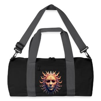 Sun Goddess Mask - Recycled Duffel Bag - black/graphite grey - Front
