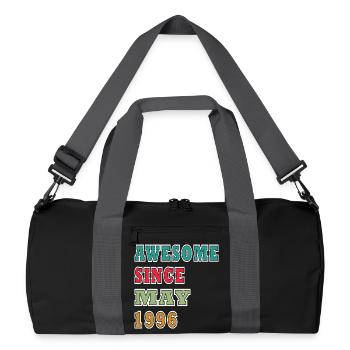 Awesome Since May 1996 - Recycelte Duffel Bag - Schwarz/Graphitgrau - Vorne