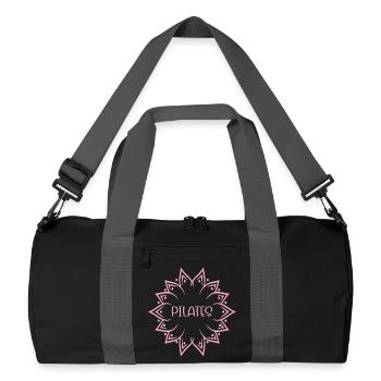 Fleur de Pilates - Sac de sport recyclé - noir/gris graphite - Devant