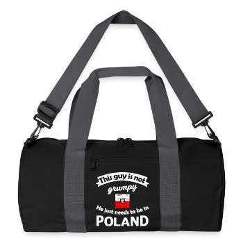 Poland Not Grumpy Tee - Recycled Duffel Bag - black/graphite grey - Front