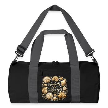 Seashells & Wedding Bells – Maritime Bachelor Party - Recycled Duffel Bag - black/graphite grey - Front