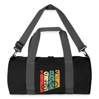 Vintage 1983 - Recycelte Duffel Bag - Schwarz/Graphitgrau - Vorne