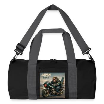 Japanese Bosozoku Monkey Biker - Recycled Duffel Bag - black/graphite grey - Front