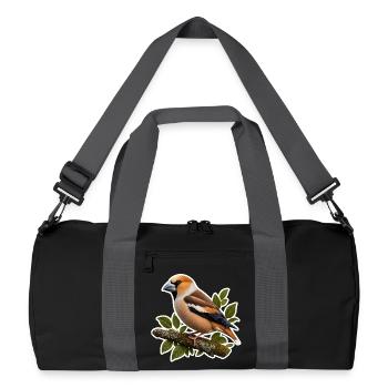 Autocollant Noble Hawfinch – Illustrations détaillées de la nature - Sac de sport recyclé - noir/gris graphite - Devant