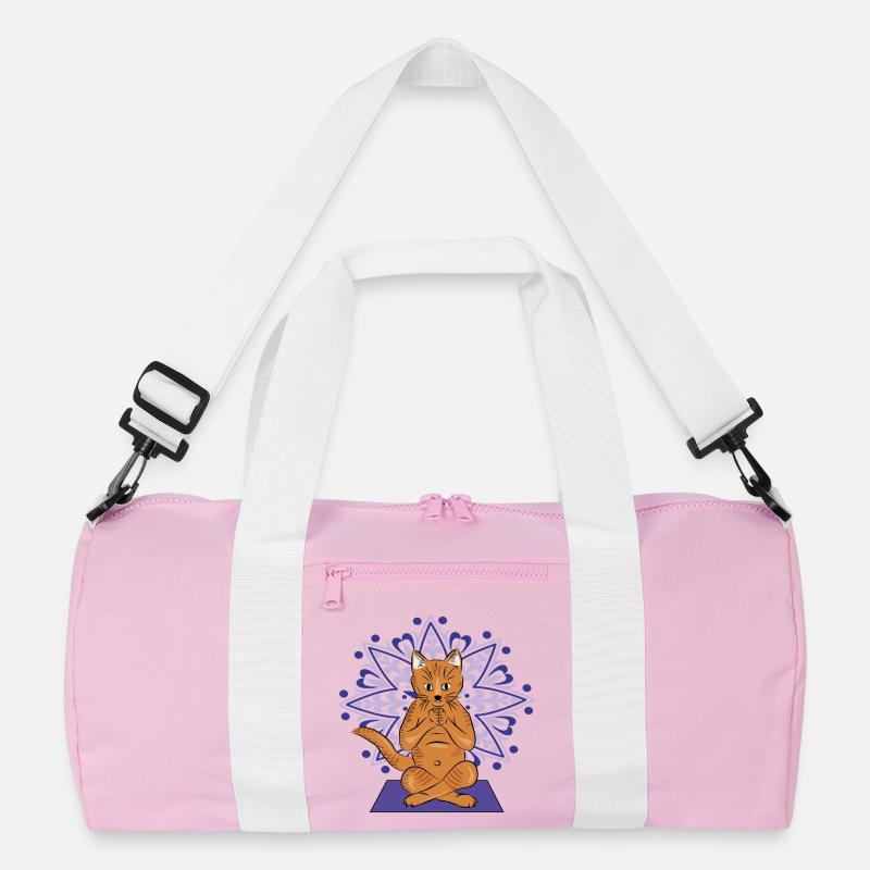 Meditative Katzen-Mandala Recycelte Duffel Bag