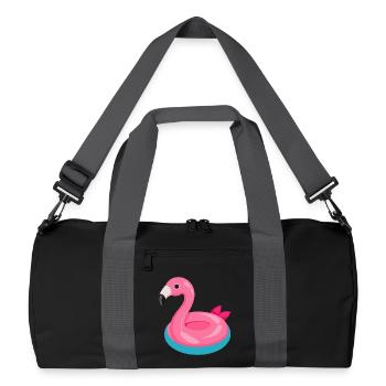Flotteur de la piscine Flamingo - Sac de sport recyclé - noir/gris graphite - Devant