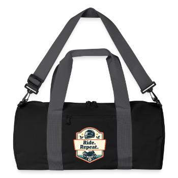 Ride. Repeat. Motorcycle Statement - Recycled Duffel Bag - black/graphite grey - Front