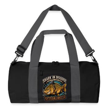 Shark In Disguise – Trust No Carp Funny Design - Recycled Duffel Bag - black/graphite grey - Front