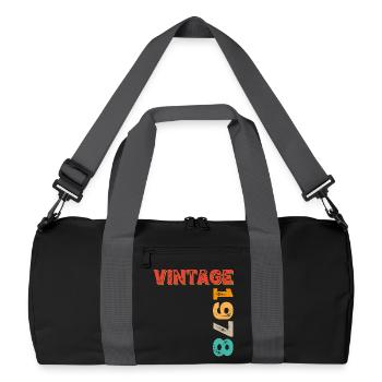 Millésime 1978 - Sac de sport recyclé - noir/gris graphite - Devant