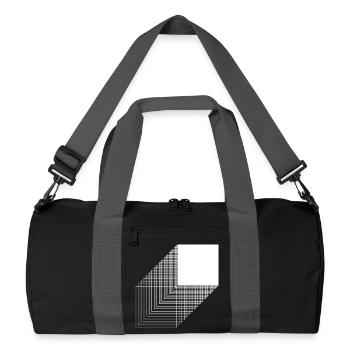 Bold square bauhaus design - Recycled Duffel Bag - black/graphite grey - Front
