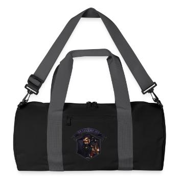 Wir können es drehen! Vitiligo - Recycelte Duffel Bag - Schwarz/Graphitgrau - Vorne