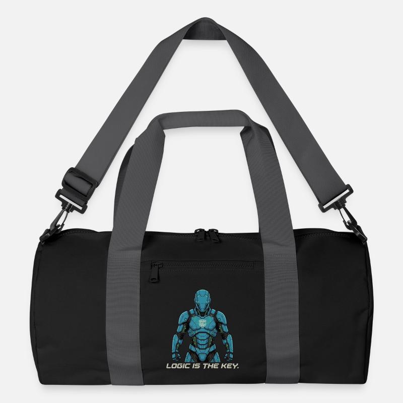 Logic Is the Key Cybernetic Genetic Architect - Recycled Duffel Bag - black/graphite grey