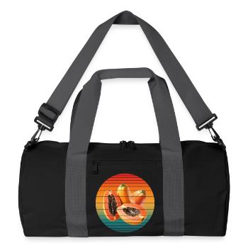 papaya fruit - Recycled Duffel Bag - black/graphite grey - Front
