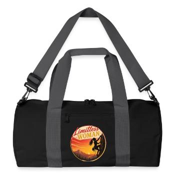 Limitless Woman – Grenzenlos klettern - Recycelte Duffel Bag - Schwarz/Graphitgrau - Vorne