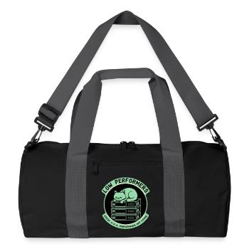 Low Performers Cat Server Pixel Art - Recycled Duffel Bag - black/graphite grey - Front