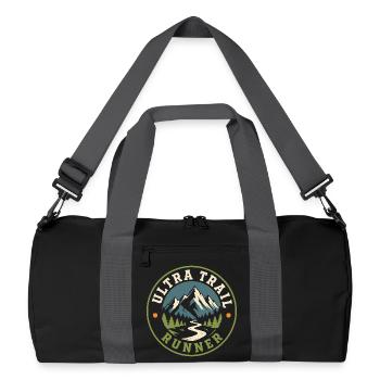 Ultra Trail Runner Scenic Mountain Badge - Recycled Duffel Bag - black/graphite grey - Front