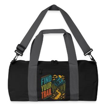 Mountains - Find Your Trail - Recycled Duffel Bag - black/graphite grey - Front