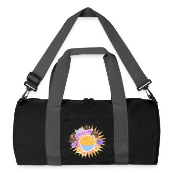 Just Loafin' - Cute Cat Loaf - Recycled Duffel Bag - black/graphite grey - Front