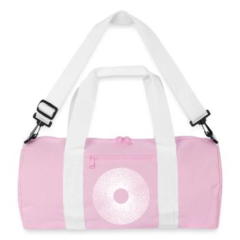 Iris-Ringburst-Radialmuster - Recycelte Duffel Bag - Rosa/Weiß - Vorne