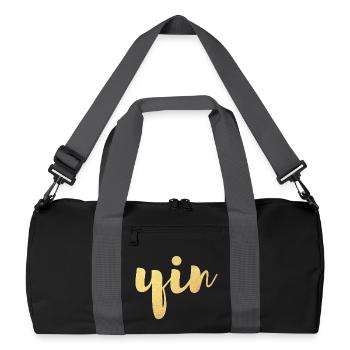 Yin (Yin et Yang) Gold Yoga Look partenaire - Sac de sport recyclé - noir/gris graphite - Devant
